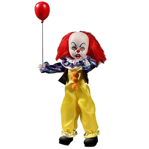 Mezco Toyz Living Dead Puppen It 1990 Pennywise Sammlerstück - Action- & Spielfiguren, exklusive IT 1990 Pennywise Collectible Doll aus hochwertigem Plüsch für Sammler und Horror-Fans.