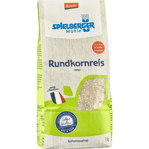 Rundkornreis natur 1kg | SPIELBERGER MÜHLE