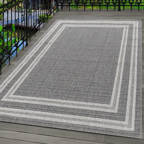 Carpetsale24 Outdoor Teppich Wetterfest Innen & Außenbereich Modern Design Küchenteppich Balkon Terrassen Flachgewebe Wetterfest, Grösse: 60x100 cm