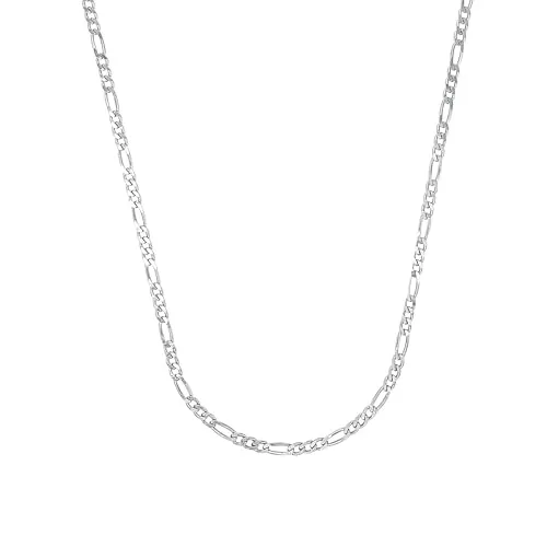 Amor Collier 925 Sterling Silber Unisex 50 cm - Unisex Kette aus hochwertigem 925 Sterling Silber im Figaro-Design, ideal für alle Anhänger und perfekt als Geschenk für jeden Anlass. Ein zeitloser Begleiter für besondere Momente.