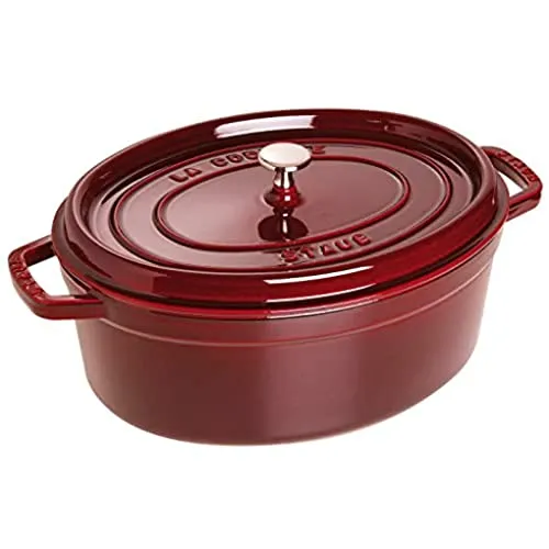Staub Cocotte 31 cm - Bräter & Schmortopf aus Gusseisen - Kochtopf aus hochwertigem Gusseisen für gleichmäßige Wärmeverteilung, ideal zum Schmoren und Braten. Perfekt für kreative Kochabenteuer!