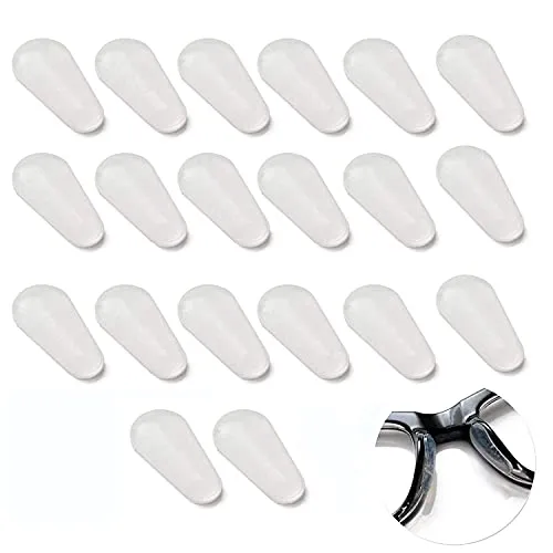 Paare Brille Nasenpads Silikon Nasenpads Rutschfeste Selbstklebende Nasenpads für Brillen Sonnenbrillen,Transparent,1.8mm 10