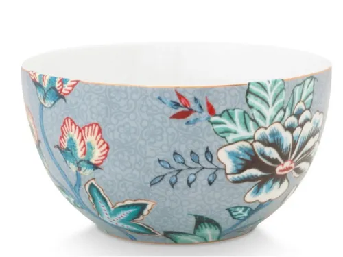 PiP Studio Schale Flower Festival Bowl Light Blue 12 cm, Porzellan, (Schüsseln & Schalen), Bowl Flower Festival Light Blue 12cm