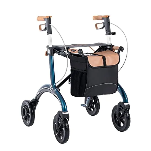 Saljol Carbon Rollator – Ultraleichter 5,6 kg Rollator mit Sitz - Rollatoren: Eleganter und stabiler Carbon Rollator mit nur 5,6 kg, ideal für unterwegs. Faltbar und mit komfortablem Sitz für Ruhepausen, perfekt für Körpergrößen von 160-200 cm.