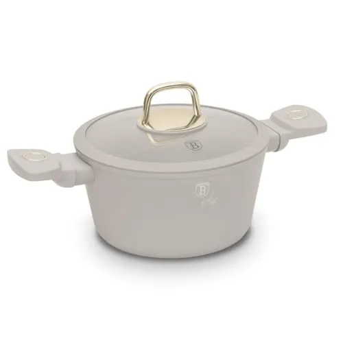 BERLINGER HAUS Kochtopf 20 cm Sahara Collection - Kochtopf aus geschmiedetem Aluminium mit langlebiger Titanbeschichtung, umweltfreundlich und ideal für alle Herdarten.