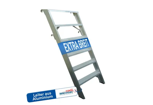 Weise Alu Anlegeleiter XL 1,50 m - 6 Stufen - Leitern – Hochwertige, stabile Alu-Anlegeleiter mit rutschfesten Gummifüßen, maximaler Belastbarkeit von 250 kg und ideal für vielseitige Anwendungen im Haus und Garten.