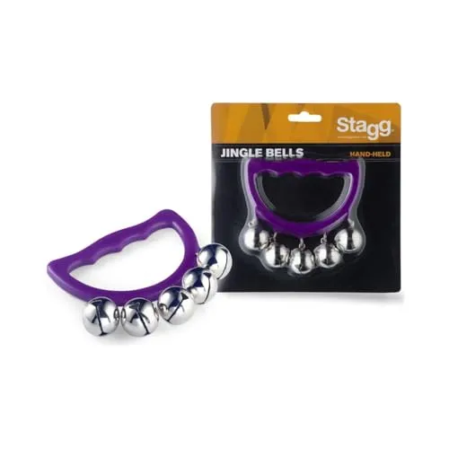 Stagg SHB5 PP Kleiner Schellenring mit 5 Glöckchen Plastik violett