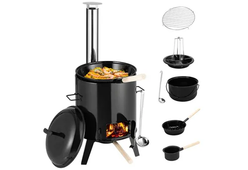 Juskys Holzkohlegrill Gulaschkanone 17 L