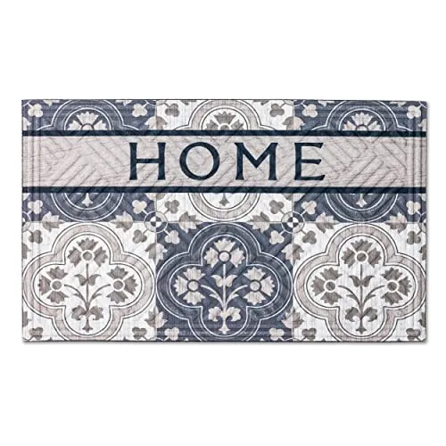 Astra Fußmatte innen & außen Schmutzfangmatte - nachhaltiger Rücken aus recyceltem Gummi - Türmatte rutschfest und strapazierfähig 45 x 75 cm Ornamente