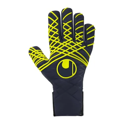 uhlsport Fußball Torwarthandschuhe Prediction Absolutgrip HN Fit, 8, Marine/weiß/Fluo gelb - Torwarthandschuhe mit patentiertem ABSOLUTGRIP für besten Grip und Dämpfung bei jedem Wetter. Der innovative HALF NEGATIVE CUT sorgt für optimale Ballkontrolle und Flexibilität.