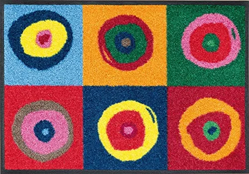 wash+dry Fußmatte Sergej 40x60 cm – Waschbar und Rutschfest - Premium Fußmatte für innen und außen, hergestellt in Europa. Besonders pflegeleicht, bis 60°C waschbar und ideal für Allergiker und Tierbesitzer.