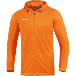JAKO Kapuzenjacke Run 2.0 für Kinder - Orange, Größe 128 - Trainingsbekleidung für Kinder, atmungsaktive Kapuzenjacke aus funktionellem Material für optimalen Feuchtigkeitstransport beim Sport.