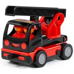Polesie Spielzeug-Feuerwehr MAMMOET Drehleiter My first Truck mit Figuren Feuerwehr Fahrzeug LKW bunt