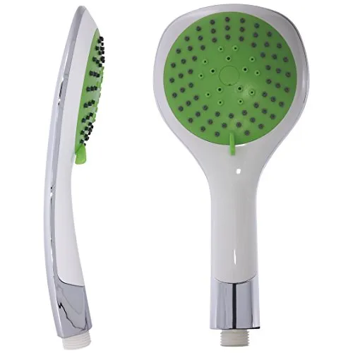 Handbrause Brausekopf Brause Handduschkopf Dusche Antikalk 5 Strahlarten/Silber und Grün