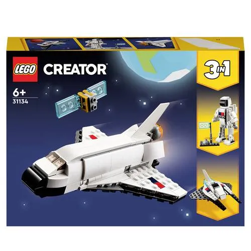 LEGO Creator 3in1 Spaceshuttle - Konstruktionsspielzeug für kreative Astronauten, 3 Bauoptionen für Kinder ab 6 Jahren