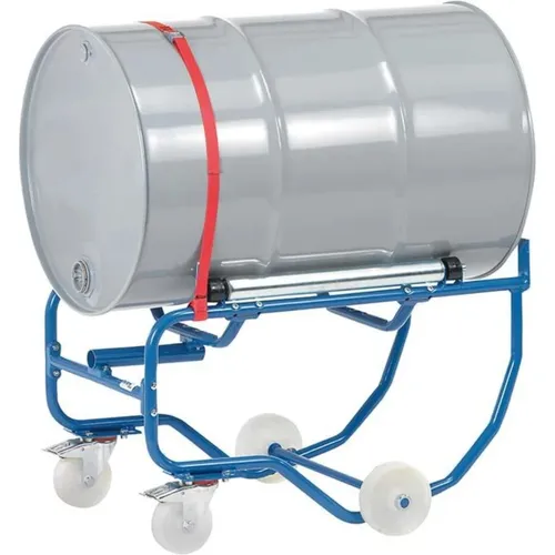 fetra Fasskipper 2016 - Leitern – Robuster Fasskipper für 200-Liter-Stahlfässer, mit sicherem Kippmechanismus und fahrbar für einfache Handhabung.