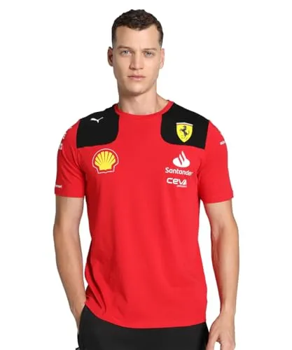 Puma Scuderia Ferrari Team T-Shirt 2023 XXL in Rot - Hochwertiges T-Shirt aus Baumwolle mit Rundhalsausschnitt und normaler Passform. Ideal für Fans des Scuderia Ferrari Teams, angenehm zu tragen und pflegeleicht.