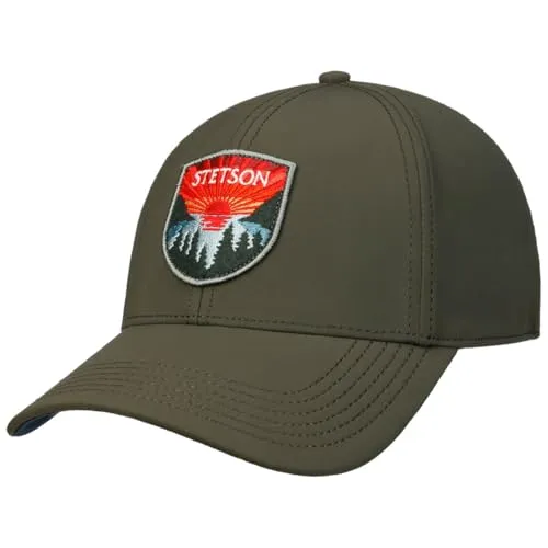 Stetson Sunset Cap – Einfarbige Baseballcap mit Patch für Damen und Herren - Vielseitige 6-Panel-Cap von Stetson mit modernem Stickmotiv. Die elastische Materialmischung sorgt für optimalen Tragekomfort, während die praktische Druckknopflasche eine individuelle Anpassung ermöglicht.