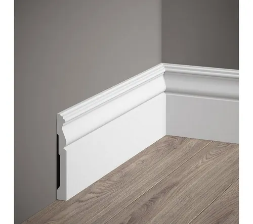 Proviston Sockelleiste Kunststoff Polystyrol 15 X 120 X 2000 Mm Weiß Fußleiste Wohndekoration