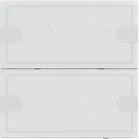 Gira 5002003 KNX Tastsensor 4 Komfort 2-fach TS4 Weiß - Sonstige Elektroinstallationsartikel mit integriertem Busankoppler, taktilem Feedback und vielfältigen Funktionen für optimale Steuerung von Licht, Jalousien und Szenen.