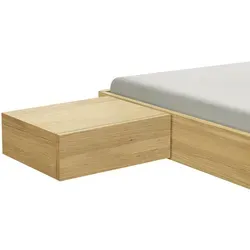 Hasena Nachttisch Caja - Eiche bright, geölt, verschiedene Größen - Nachttische mit freischwebendem Design für idealen Komfort. Hergestellt aus hellem Eichenholz, das skandinavischen Charme versprüht und eine warme Ausstrahlung in Ihr Schlafzimmer bringt.