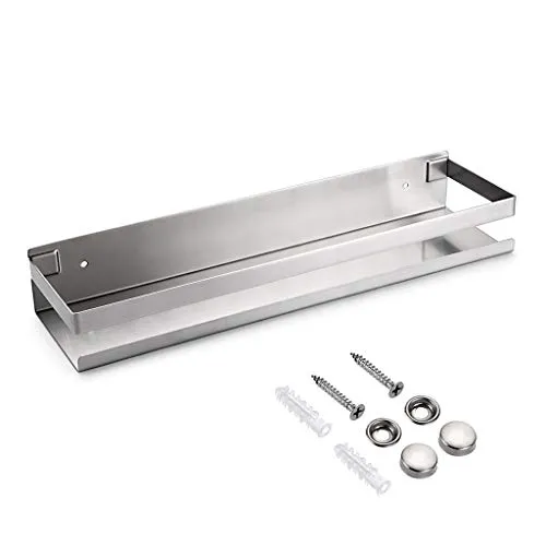 SUMNACON Duschablage Duschkorb Badregal rostfreier Edelstahl Regal für Wohnzimmer, Büro, Schlafzimmer, Badezimmer, Küche,(Silber, 40cm)