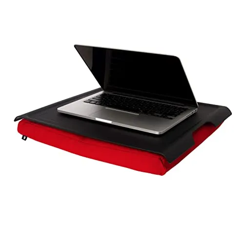 Bosign Knietablett Laptray mit Sitzsack-Kissen - Lapdesks – Vielseitiges, rutschfestes Tablett mit abnehmbarem, waschbarem Kissenbezug. Ideal für Essen und Arbeiten auf dem Schoß, stabil und bequem für alle Altersgruppen.
