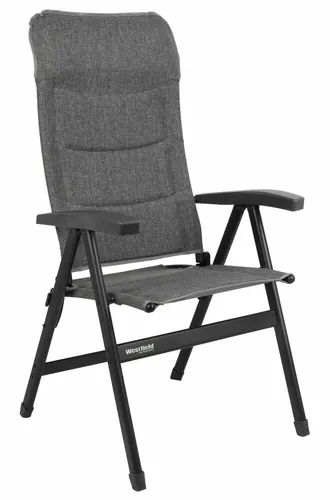 Westfield Traveller Vintage Campingstuhl, grau - Camping-Möbel mit Vintage-Stoff für angenehmen Komfort und Stil beim Campen oder gemütlichen Sitzen im Freien.