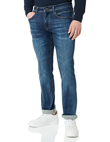 camel active Herren Regular Fit 5-Pocket fleXXXactive® Jeans Indigo - Bequeme Jeans für Herren mit hoher Elastizität durch Elasthan, ideal für den Alltag. Angenehm weiches Tragegefühl durch hochwertigen Baumwollanteil und stylische Logostickerei.