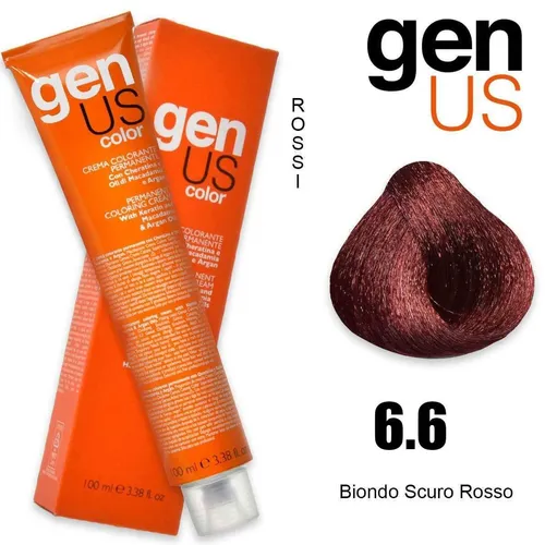 Haarfarbe 6.6 Genus Permanent Intensives Lebhaftes Rot 100ml