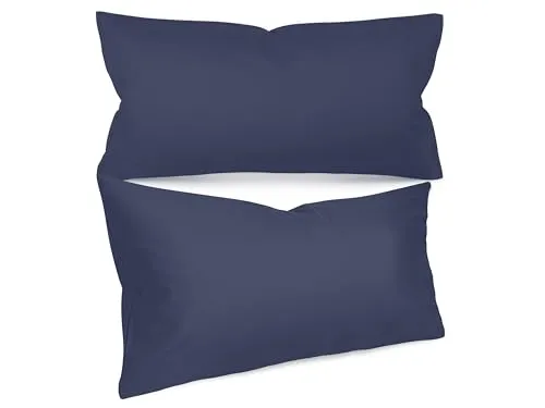 npluseins unifarbene Kissenbezüge im Doppelpack und dezentem Design 1154.1498, ca. 40 x 80 cm, anthrazit