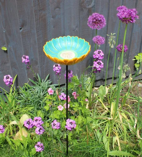 Vogeltränke Wildlife World Keramik-Blumen-Serie (Afrikanische Gänseblümchen-Vog