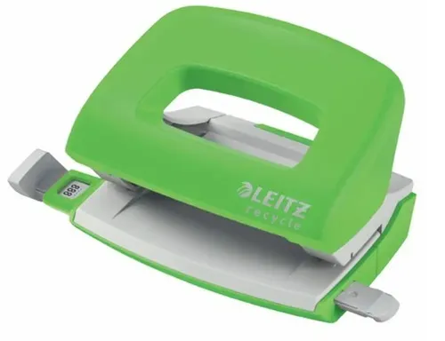 Leitz NeXXt Recycle Mini-Locher, 10 Blatt A4-Locher, kleiner Papierlocher f ...