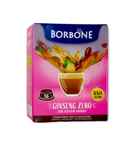GINSENG ZERO CAFFÈ BORBONE - 16 A MODO MIO KOMPATIBLE KAPSELN 5g