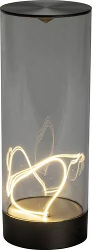 Konstsmide 7846-370 Edison S LED-Akku-Tischlampe Dunkelgrün