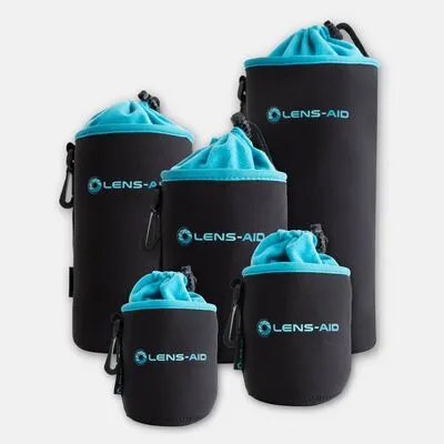 Lens-Aid Neopren Objektivbeutel Set: XS bis XL von Lens-Aid