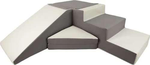 Set mit 4 Schaumstoffblöcken zum Spielen, weiß, grau von Velinda