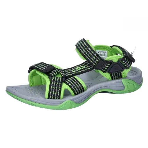 CMP Kids Hamal Hiking Sandal Sportsandale, Piombo-Cactus, 32 EU - Wanderschuhe mit schnelltrocknendem Phylon-EVA-Fußbett und 3-fachem Verschluss- und Verstellsystem für optimalen Halt und Komfort bei Outdoor-Abenteuern.
