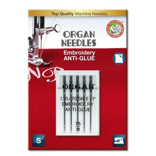 Stickmaschinennadeln ORGAN® Needles Embroidery Anti-Glue Stärke 75