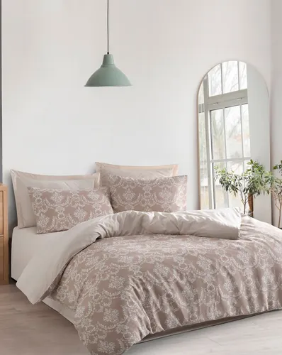 Einzelbettbezug Set in Braun – 70 % Baumwolle & 30 % Polyester - Hochwertiges Bettwäsche-Set in Braun, 135 x 200 cm, pflegeleicht und maschinenwaschbar bei 30 °C für optimalen Komfort und einfache Reinigung.