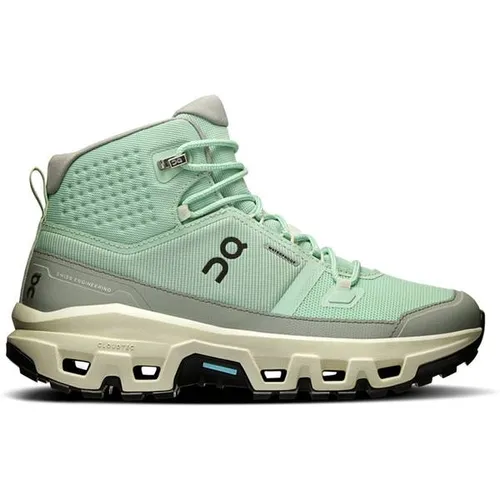 On Women's Cloudrock Mid WP Wanderschuhe 38,5 - grün - Halbhohe, wasserdichte Wanderschuhe für gemischtes Gelände in Grün, Größe 38,5. Ideal für Wanderungen und Outdoor-Aktivitäten. Entdecken Sie weitere Angebote von On bei Bergfreunde.de!