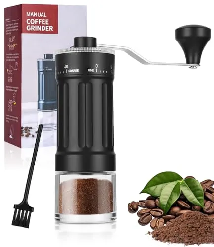 Kaffeemühle Manuell, 40-stufige Verstellbarer, Tragbarer HandKaffemühlen