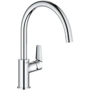GROHE Start Edge 2020 Einhand-Spültischbatterie - Berührbare Wasserhähne für die Küche mit hohem Auslauf und GROHE Longlife 28 mm Keramikkartusche für langlebige Leistung und einfache Installation.