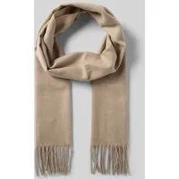 Fraas Schal Modell 'Cashmink' in Beige Melange - Modeschal mit schmaler, leichter Form und weichen Kordelabschlüssen für einen dezenten Akzent. Vielseitig kombinierbar und ideal für jedes Outfit.