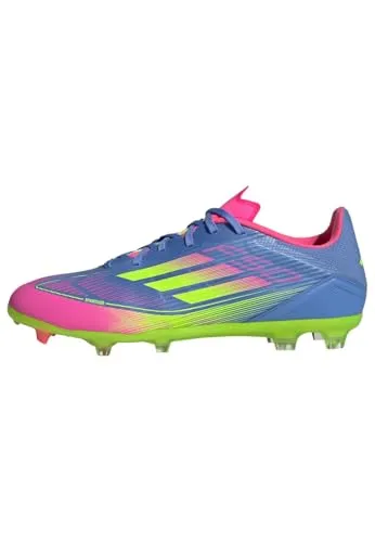 Adidas F50 LEAGUE FG/MG - blauer Fußballschuh für ultimative Beschleunigung - Fußballschuhe mit Fiberskin Obermaterial und Sprintgrid Print für sicheren Sitz und hohe Geschwindigkeit. Hergestellt mit 20 % recycelten Materialien zur Reduzierung des CO2-Fußabdrucks.