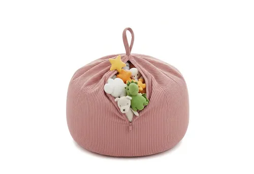 KIDS SWEET Kinder Sitzsack-Bezug für Stofftiere (Rosa)