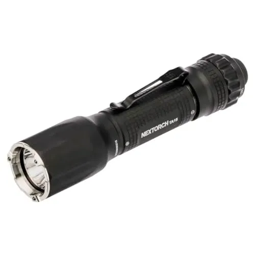 NEXTORCH TA15 Taktische Backup LED Taschenlampe - Taschenlampen mit 600 Lumen, Kopf mit Nano-Keramik Glasbrecher und vielseitigem Multi-Batterie-System für Notfälle und Outdoor-Abenteuer.