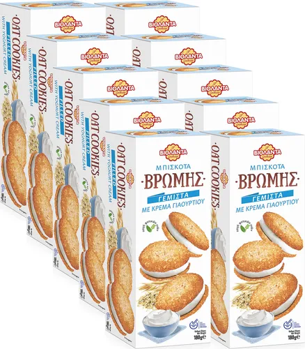 Cookies Doppelkekse gefüllte Hafer-Kekse mit Joghurt-Creme 1800g a. Griechenland