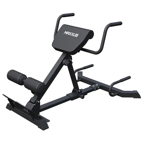 MAXXUS Rückentrainer 7in1 Klappbar - Hyperextension Rückenstrecker für effektives Bauchtraining - Rückenstrecker/-trainer für Indoor mit klappbarem Design, max. Benutzergewicht 150 kg, ideal für ein effektives Training zu Hause.