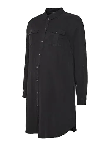 Vero Moda Maternity Vmmsigga Ls Short Dress Blck Ga Noos in schwarz von VERO MODA
